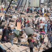 Bureij, centrala Gaza efter en israelisk attack.