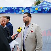 Jimmie Åkesson i Nyköping, 7 september.