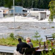 Drammen efter extremovädret ”Hans” framfart.