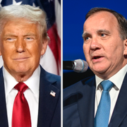 Ulf Kristersson/Donald Trump/Stefan Löfven.