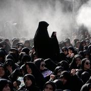 Shiamuslimer under en högtid i Teheran, 4 juli 2025. 