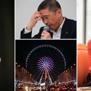 Arkivbilder: Bjørn Kjos, Hiroto Saikawa, pariserhjulet på Champs Elysée i Paris samt Birgitte Bonnesen.