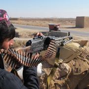 Afghansk polis i Helmand på onsdagen.