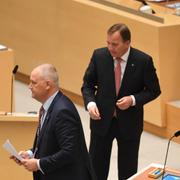 Jonas Sjöstedt och Stefan Löfven. 