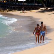 Strand på Bali. 