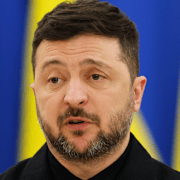 En bild från Charkiv, som attackerats med drönare / Zelenskyj. 