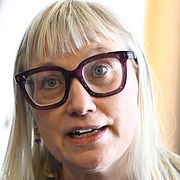 Malin Sjöberg Högrell, ordförande Liberala kvinnor, i samband med fredagens partistyrelsemöte om relationen till SD.