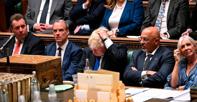 Boris Johnson i parlamentet. Jessica Taylor / AP
