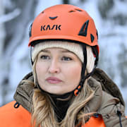 Energi- och näringsminister Ebba Busch (KD) besökte Ockelbo i Gävleborgs län efter stormarna Johannes och Anna. 