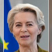 Viktor Orbán/Ursula von der Leyen/Emmanuel Macron.