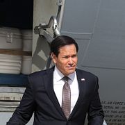 USA:s utrikesminister Marco Rubio under sitt besök i Kuwait.