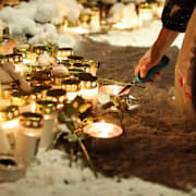 Bild från ljusmanifestation 3 januari. 