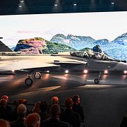 Jas Gripen F när modellen presenterades i Linköping.