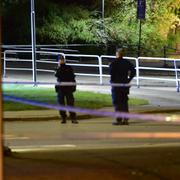 Polisen efter mordet i Nyköpp