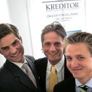 Victor Jacobsson, Sebastian Siemiatkowski och Niklas Adalberth var bästa vänner som grundare e-bolaget Kreditor som senare blev Klarna. 