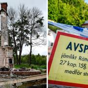 Bilder från brottsplatserna.