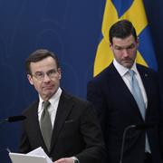 Ulf Kristersson (M) och Johan Forssell (M). Arkivbild.