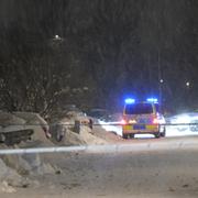 Polisen på plats.