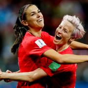 Superstjärnorna Alex Morgan och Megan Rapinoe.