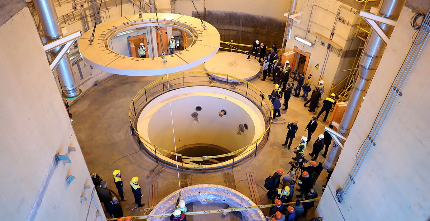 Bild på en tungvattenreaktor i Arak som Iran släppte 2019.