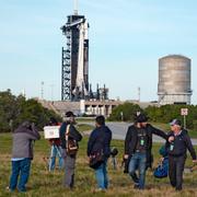 Raketen Falcon 9 som ska användas under uppdraget. 