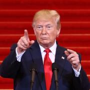 Donald Trump på besök i Sydkorea 2019.