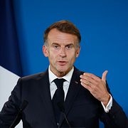 Emmanuel Macron i Bryssel förra veckan