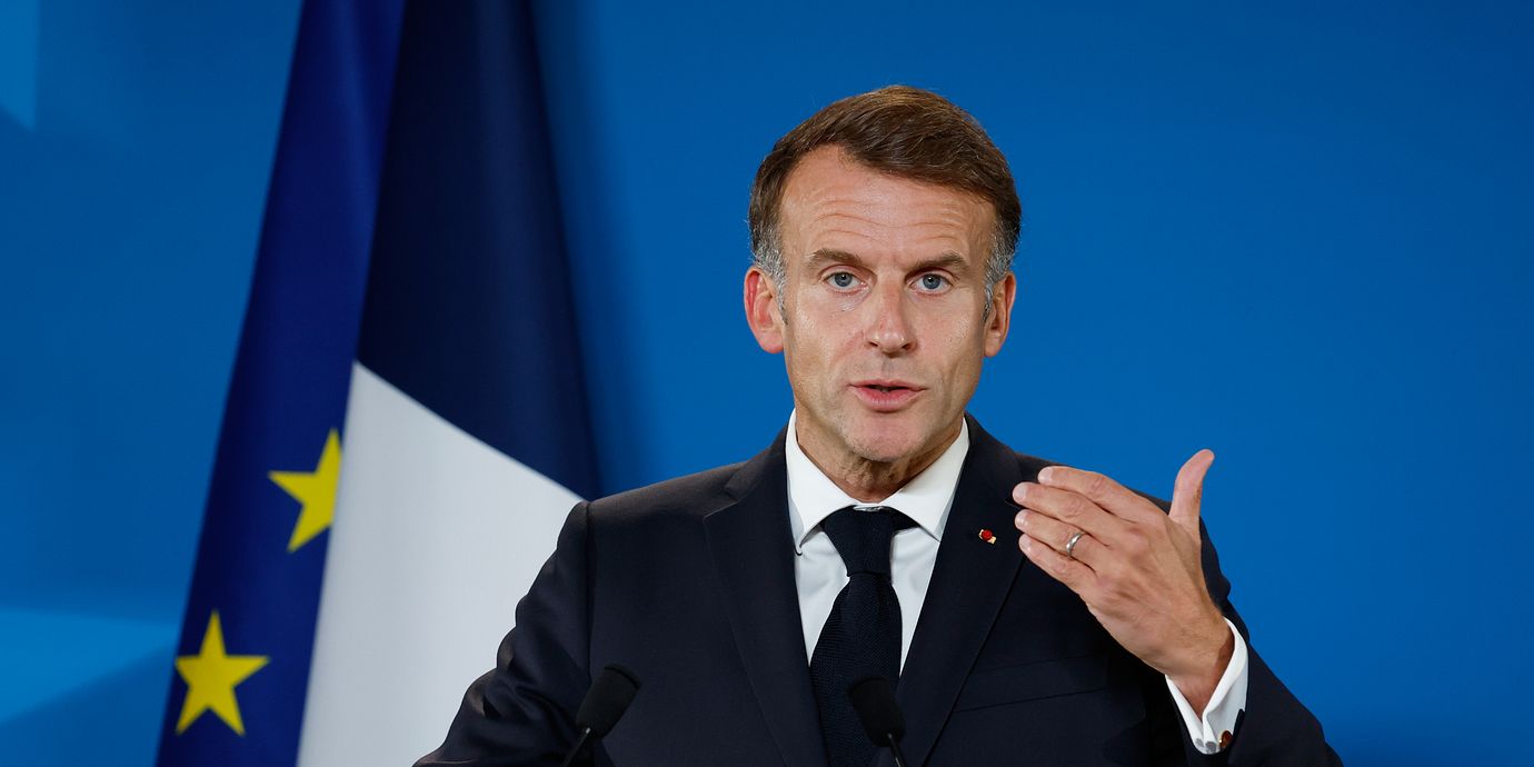 Emmanuel Macron i Bryssel förra veckan