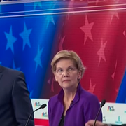 Cory Booker, Elizabeth Warren och Beto O'Rourke 