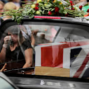 Trump/Begravning för brittisk soldat som dödades i Afghanistan.