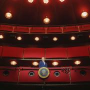 President Donald Trump i Kennedy Center i Washington.