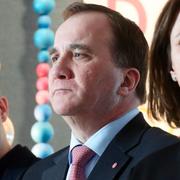 Gustav Fridolin, Stefan Löfven, Isabella Lövin och Ibrahim Baylan. 