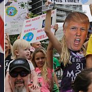 Donald Trump. ”March for science” i Miami på lördagen.
