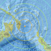 Skalvet inträffade utanför ön New Ireland