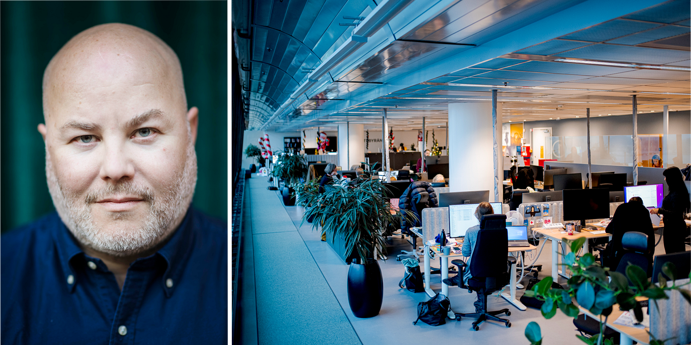 Sven-Olov Daunfeldt/Öppet kontorslandskap i Stockholm.