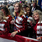 Trumpsupportrar inför valet.