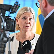 Socialdemokraternas partiledare Magdalena Andersson (S).