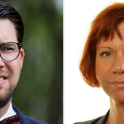 Jimmie Åkesson och Margareta Larsson.