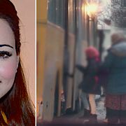 Alice Teodorescu, skärmdump från TV4:s Kalla fakta som avslöjade de uppdelade bussturerna.