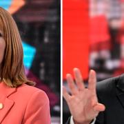 Annie Lööf och Stefan Löfven.