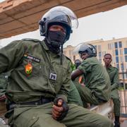 Polis i Niger den 21 augusti.