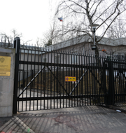 Billström och ryska ambassaden. TT
