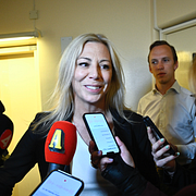 SD:s gruppledare Linda Lindberg / M:s motsvarighet Mattias Karlsson