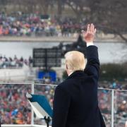 Arkivbild. Donald Trump under sitt installationstal i januari 2017. 