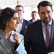 Simona Mohamsson (L) och Jimmie Åkesson (SD).