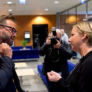 Försvararen Björn Hurtig och åklagaren Lotta Nielsen