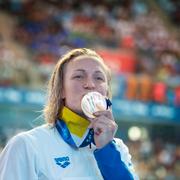 Sarah Sjöström vinner finalen på 50m fjäril under sim-VM i Gwangju 2019.