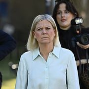 Socialdemokraternas partiledare Magdalena Andersson (S) under politikerveckan i Almedalen.