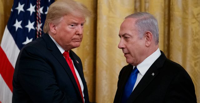 Donald Trump och Benjamin Netanyahu. Alex Brandon / AP