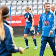 Peter Gerhardsson på ett träningspass i Viborg.